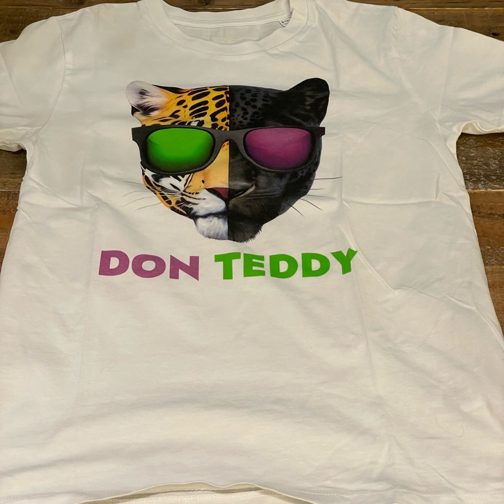 Don Teddy White Kids Short Sleeve Tee